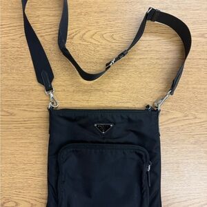 Prada Black Nylon Messenger Bag
